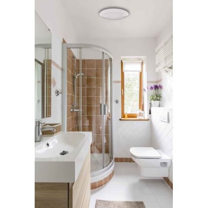 LED taklampa för utomhusbruk med sensor RENO LED/16W/230V IP66 vit