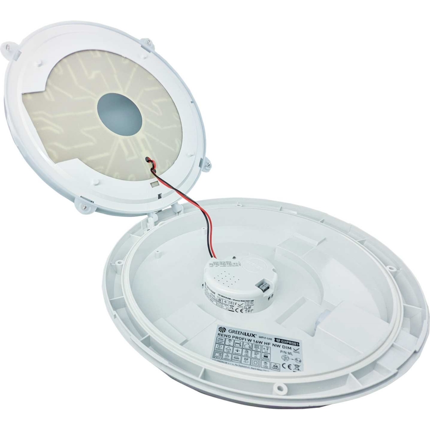 LED taklampa för utomhusbruk med sensor RENO LED/16W/230V IP66 vit