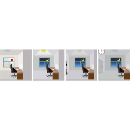 LED taklampa för utomhusbruk med sensor RENO LED/16W/230V IP66 vit