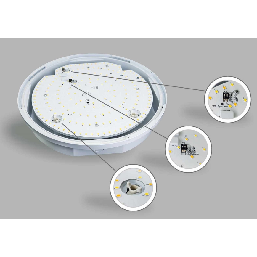 LED Ljusreglerad utomhus tak belysning STROPY LED/12W/15W/18W/22W/230V 3000/4000/6000K IP65