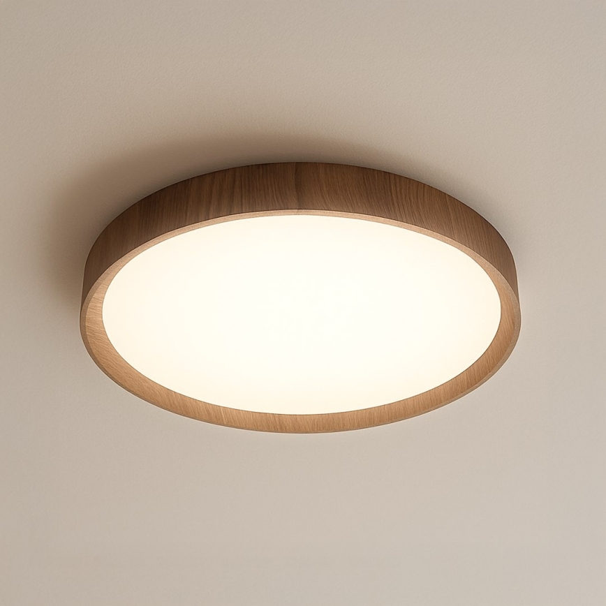 LED-taklampa FOREST LED/24W/230V Ø 39 cm brun