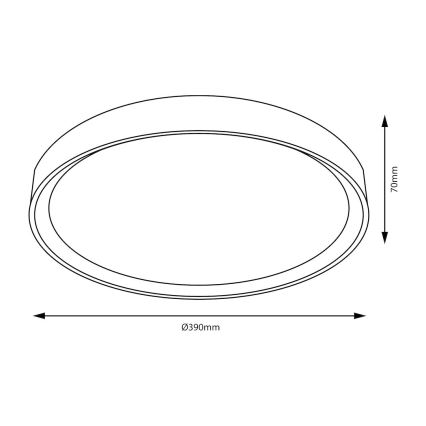 LED-taklampa FOREST LED/24W/230V Ø 39 cm brun