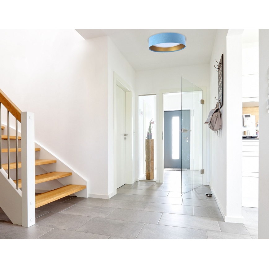 LED Taklampa GALAXY 1xLED/24W/230V Ø 44 cm blå/guld