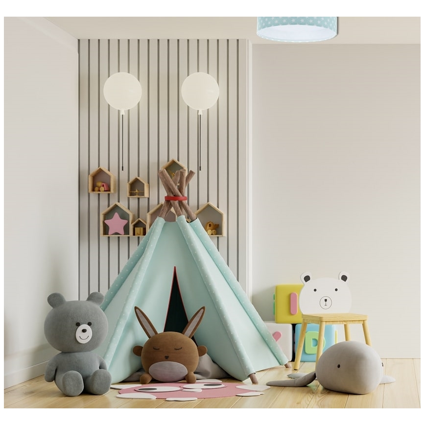 LED Barnlampa för tak GALAXY KIDS LED/24W/230V stjärnor grön/vit