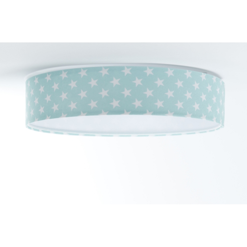 LED Barnlampa för tak GALAXY KIDS LED/24W/230V stjärnor grön/vit