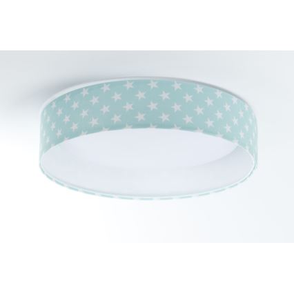 LED Barnlampa för tak GALAXY KIDS LED/24W/230V stjärnor grön/vit