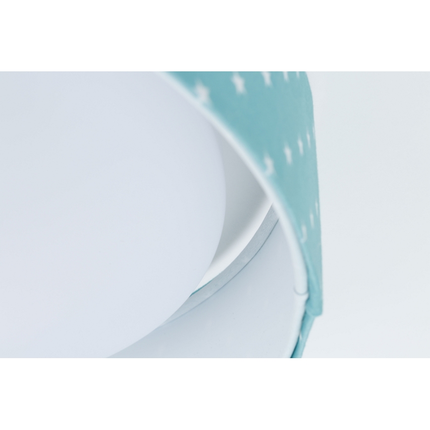 LED Barnlampa för tak GALAXY KIDS LED/24W/230V stjärnor turkos/vit