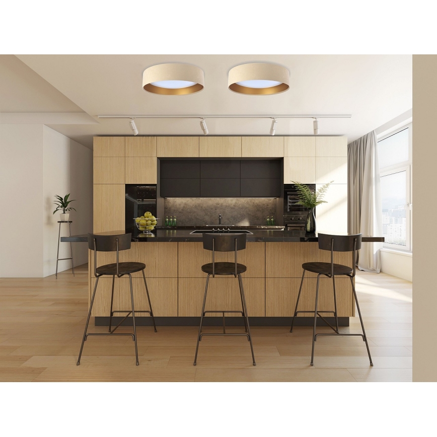 LED-taklampa GALAXY LED/24W/230V Ø 44 cm beige/guld