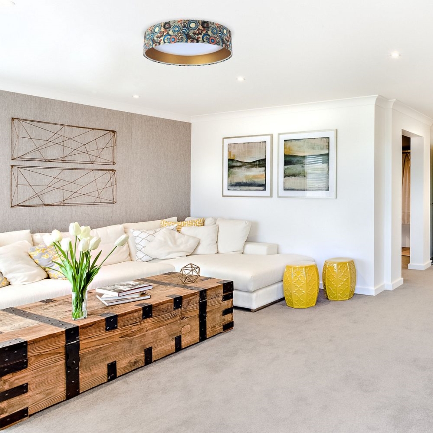 LED Taklampa GALAXY LED/24W/230V Ø 44 cm flerfärgad/guld