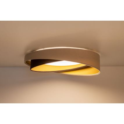 LED-taklampa GALAXY MODERN LED/24W/230V Ø 55 cm beige/brun/guld