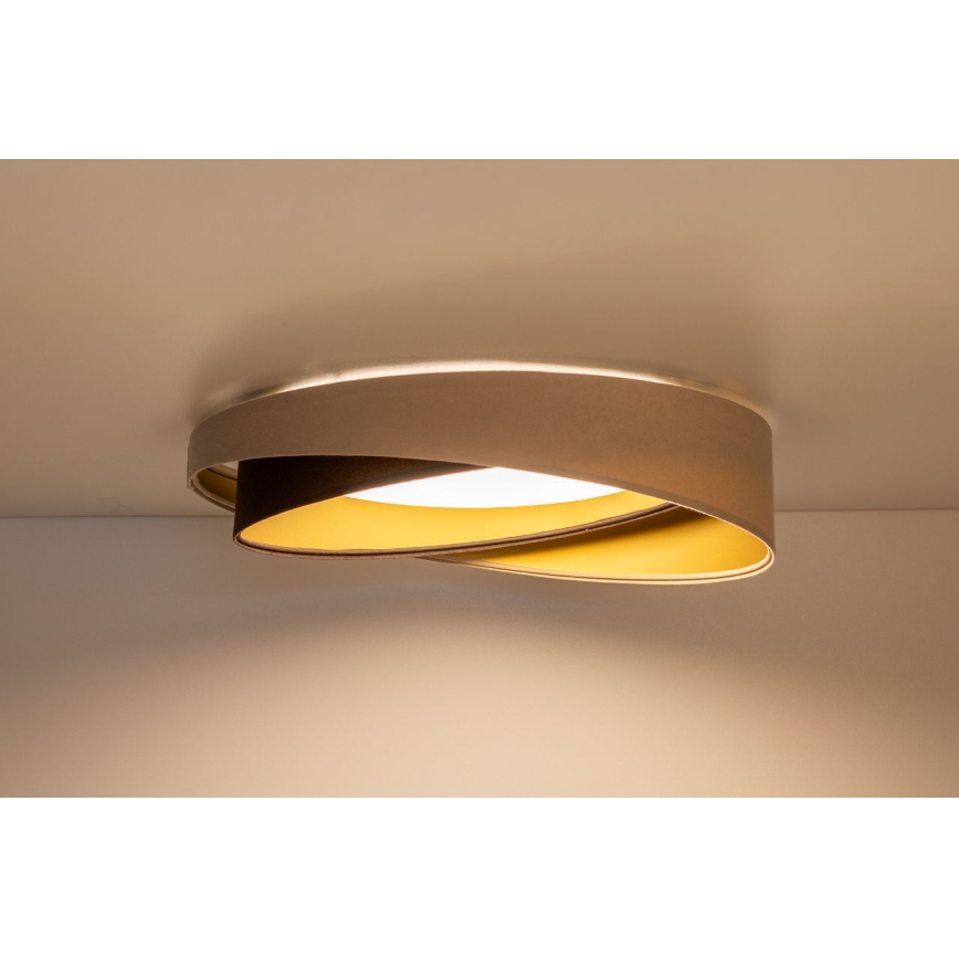 LED-taklampa GALAXY MODERN LED/24W/230V Ø 55 cm beige/brun/guld