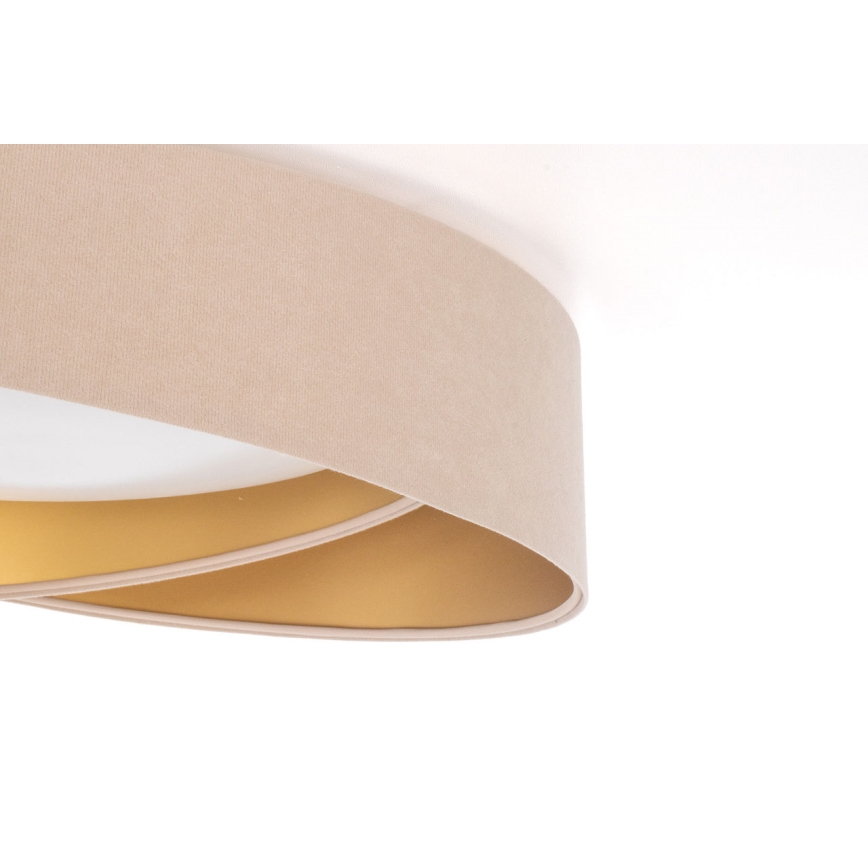 LED taklampa GALAXY MODERN LED/24W/230V Ø 55 cm beige/guld