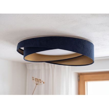 LED-taklampa GALAXY MODERN LED/24W/230V Ø 55 cm blå/guld