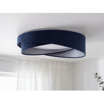 LED-taklampa GALAXY MODERN LED/24W/230V Ø 55 cm blå/silver