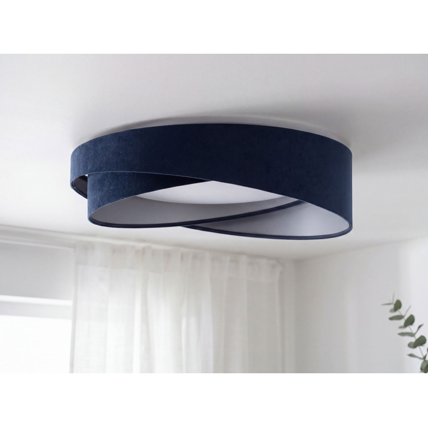 LED-taklampa GALAXY MODERN LED/24W/230V Ø 55 cm blå/silver