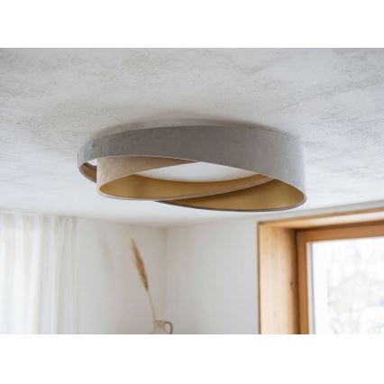 LED-taklampa GALAXY MODERN LED/24W/230V Ø 55 cm grå/beige/guld