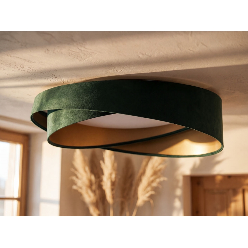 LED taklampa GALAXY MODERN LED/24W/230V Ø 55 cm grön/guld