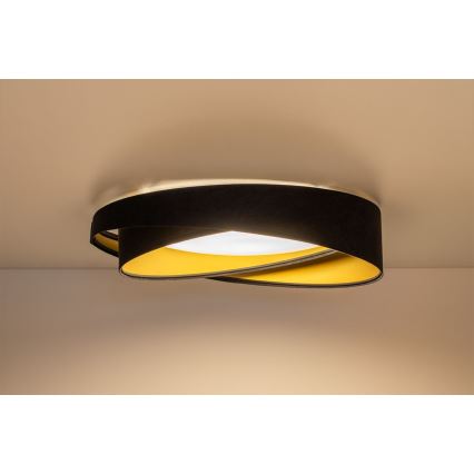 LED taklampa GALAXY MODERN LED/24W/230V Ø 55 cm svart/guld