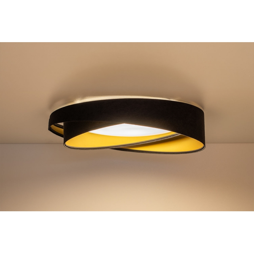 LED taklampa GALAXY MODERN LED/24W/230V Ø 55 cm svart/guld
