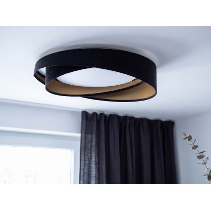 LED taklampa GALAXY MODERN LED/24W/230V Ø 55 cm svart/guld