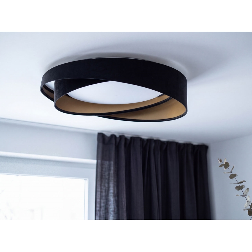 LED taklampa GALAXY MODERN LED/24W/230V Ø 55 cm svart/guld