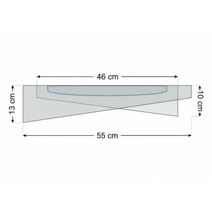 LED taklampa GALAXY MODERN LED/24W/230V Ø 55 cm svart/guld