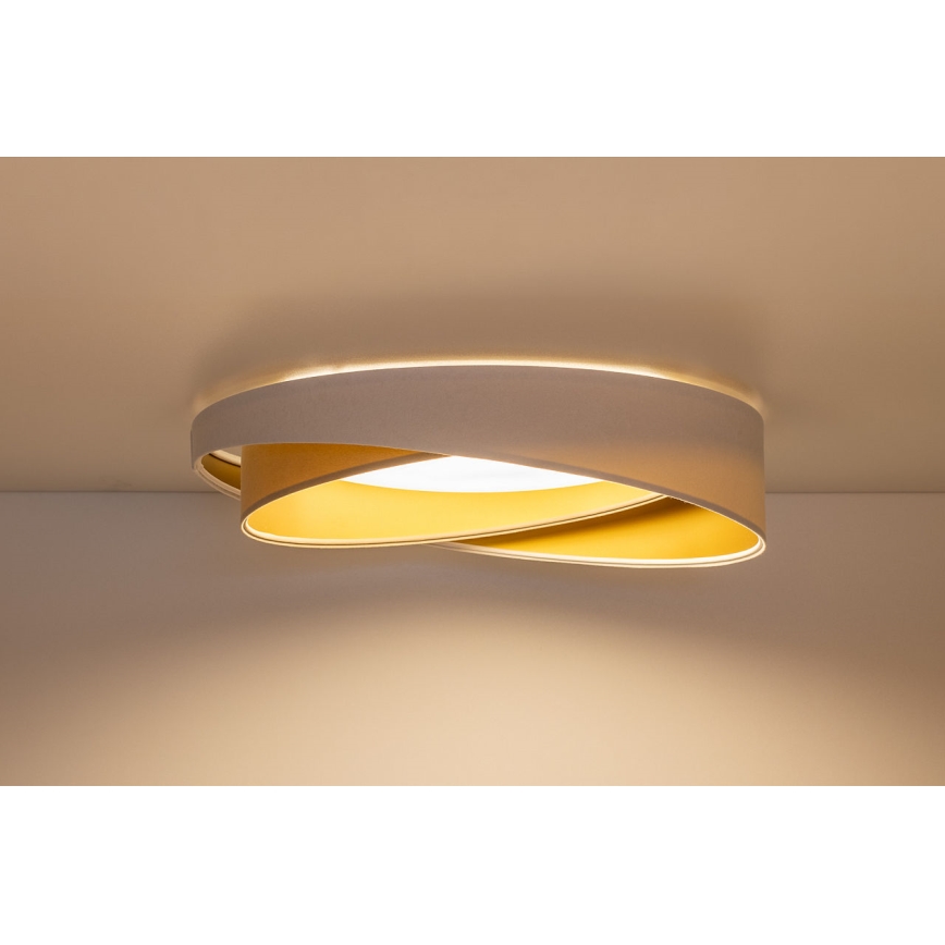 LED-taklampa GALAXY MODERN LED/24W/230V Ø55 cm vit/beige/guld