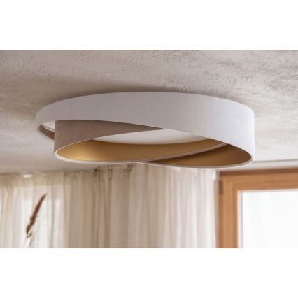 LED-taklampa GALAXY MODERN LED/24W/230V Ø55 cm vit/beige/guld