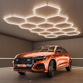 LED-taklampa HEXAGON LED/570W/85-265V 4000K 522x298 cm CRI 90 IP44 vit