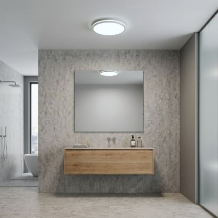 LED-taklampa HUGO LED/12/18/24W/230V 3000/4000/6500K Ø 30 cm IP54 vit