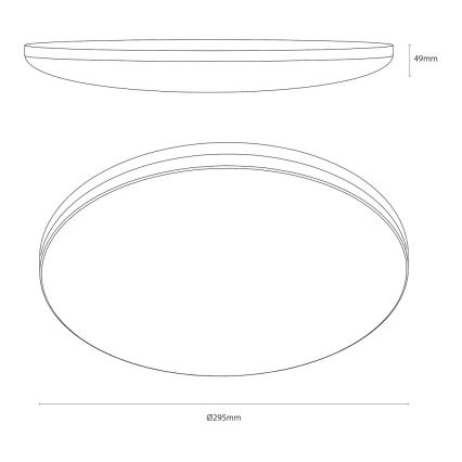 LED-taklampa HUGO LED/12/18/24W/230V 3000/4000/6500K Ø 30 cm IP54 vit
