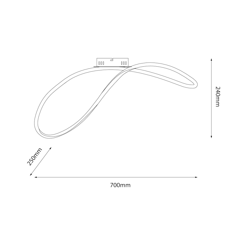 LED taklampa INFINITY LED/21W/230V svart