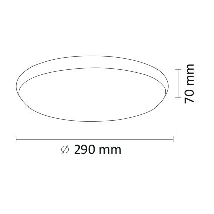 LED taklampa KERN LED/15W/230V diameter  29 cm