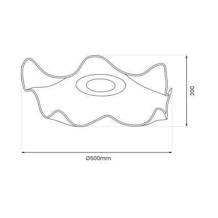 LED taklampa LARGO LED/16W/230V guld
