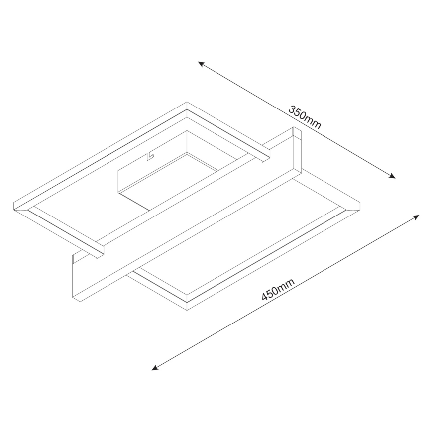 LED taklampa LARYSA LED/11,5W/230V 35x45 cm furu