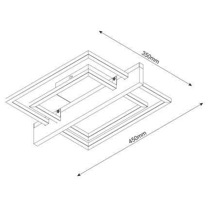 LED taklampa LARYSA LED/23W/230V 35x45 furu