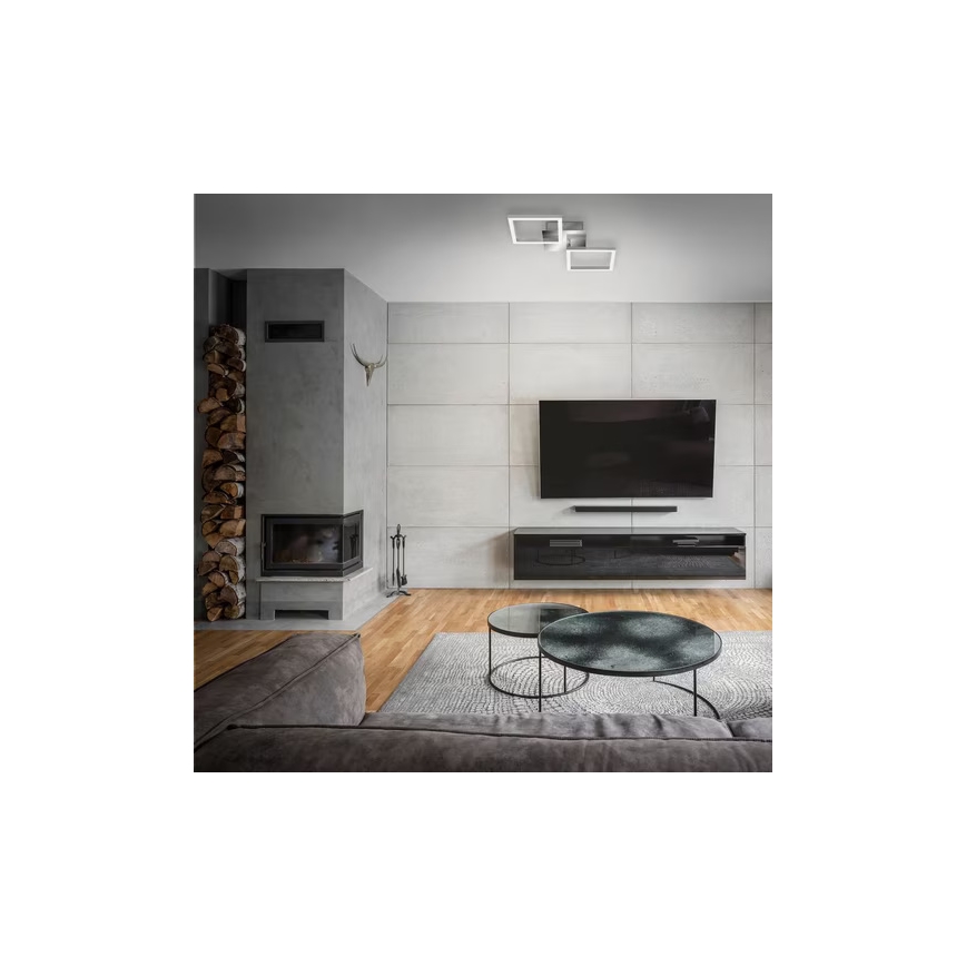 LED taklampa LED/10W/230V 3000K matt krom