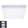 LED taklampa LED/12W/230V 3000/4000/6000K 17x17 cm vit