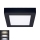 LED Taklampa LED/12W/230V 3000/4000/6000K svart fyrkantig