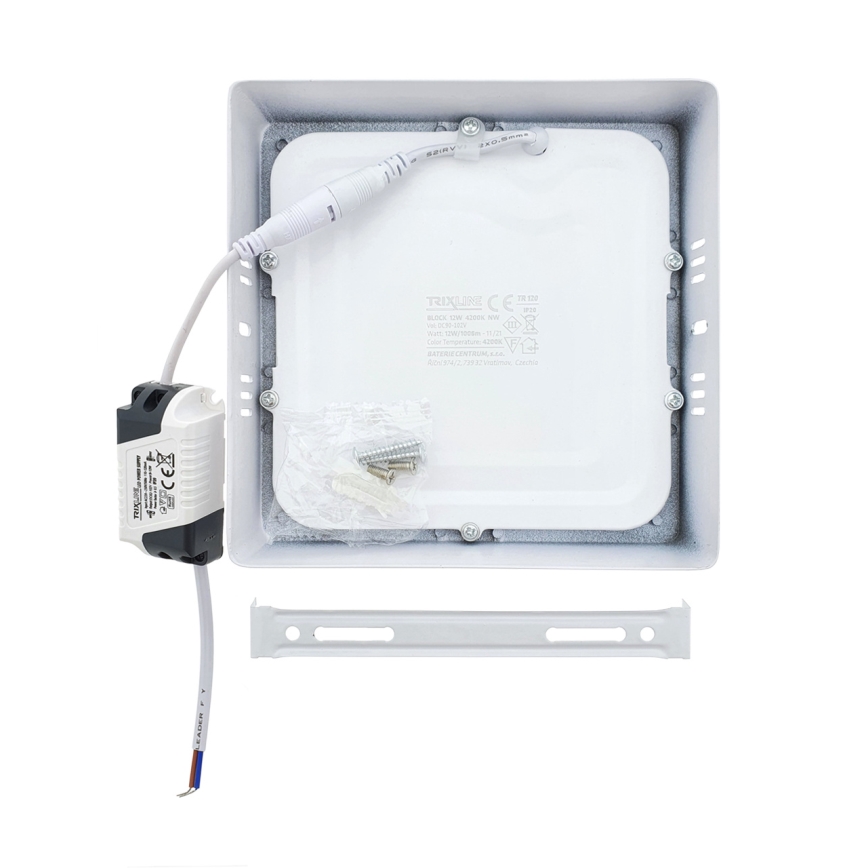 LED taklampa LED/12W/230V 4200K 16,3x16,3 cm vit