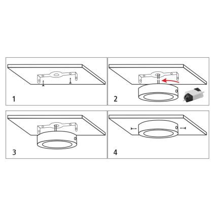 LED taklampa LED/12W/230V 4200K diameter 16 cm vit
