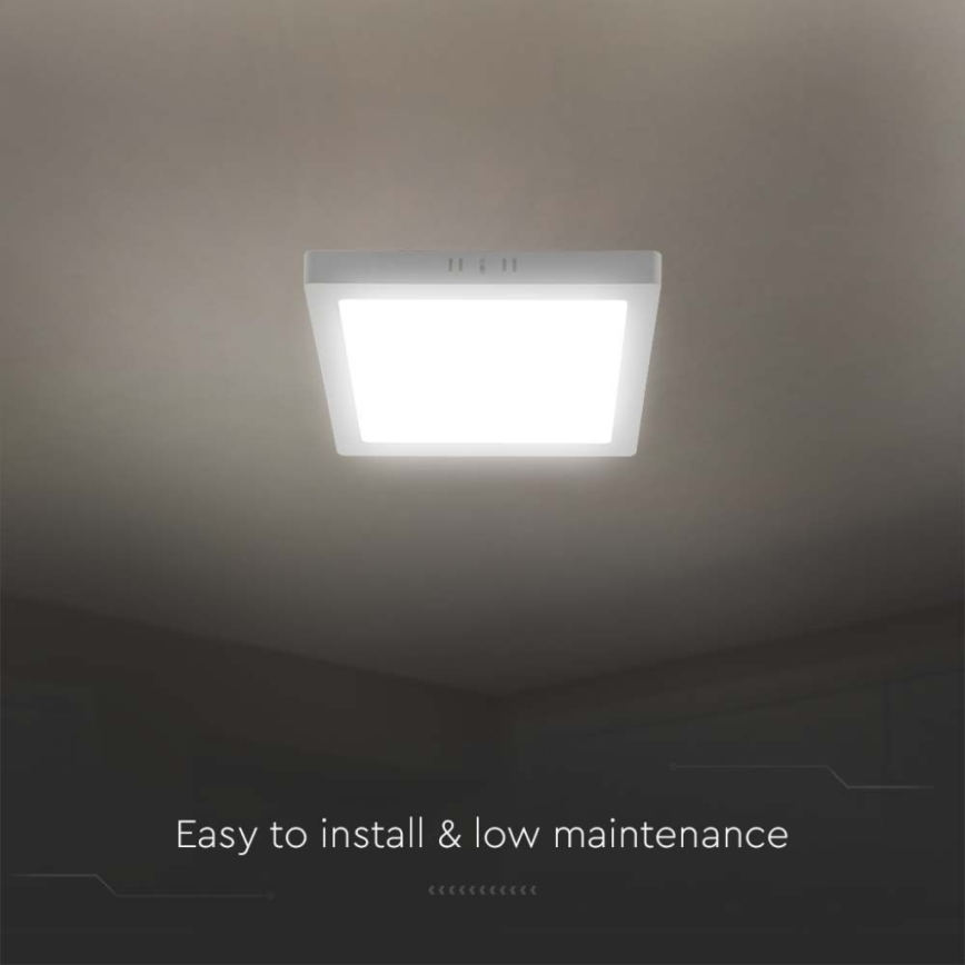 LED taklampa LED/12W/230V 6500K 16,7x16,7 cm vit