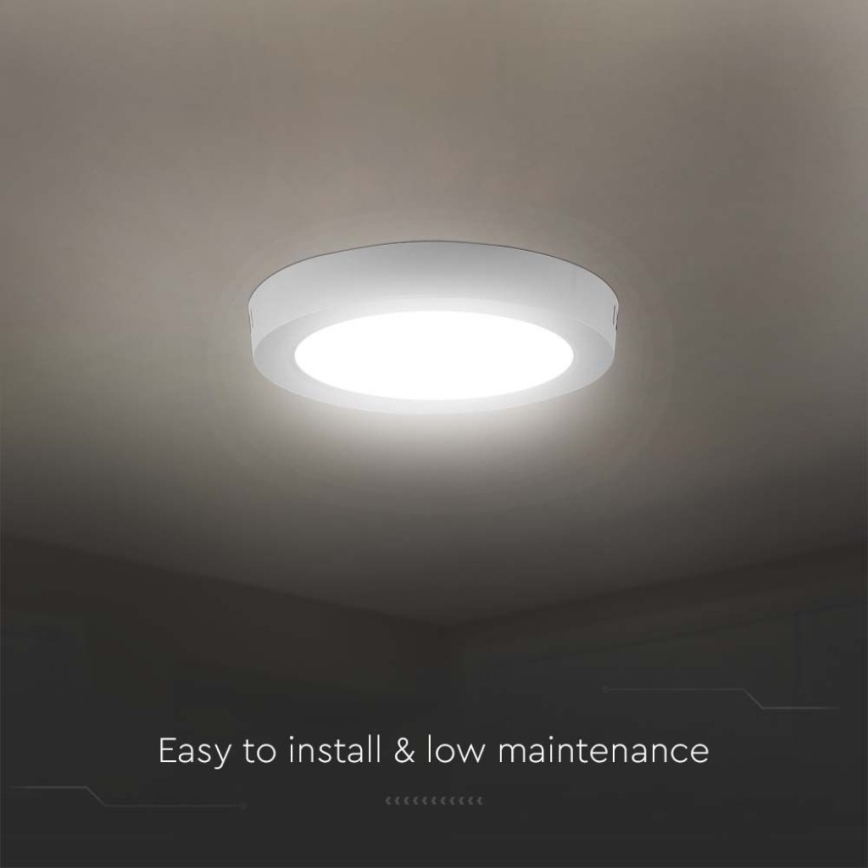 LED taklampa LED/12W/230V 6500K vit