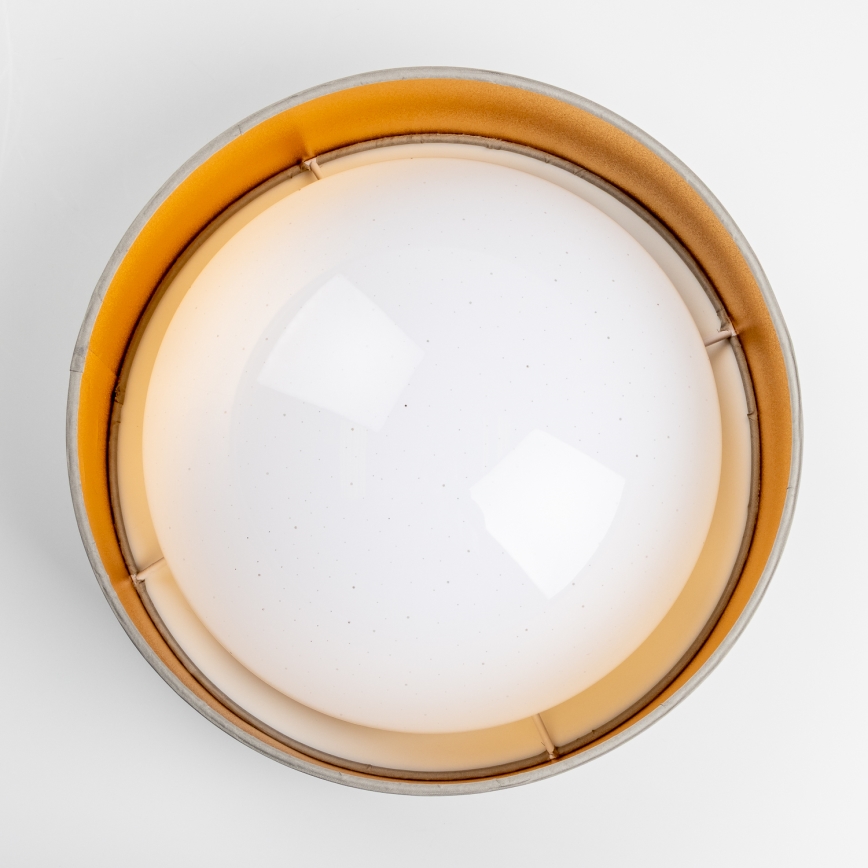 LED taklampa LED/12W/230V Ø 32 cm taupe/guld