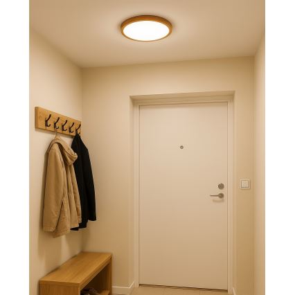 LED taklampa LED/18W/230V 3000/4000/6500K Ø 23 cm beige