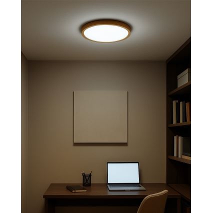 LED taklampa LED/18W/230V 3000/4000/6500K Ø 23 cm beige