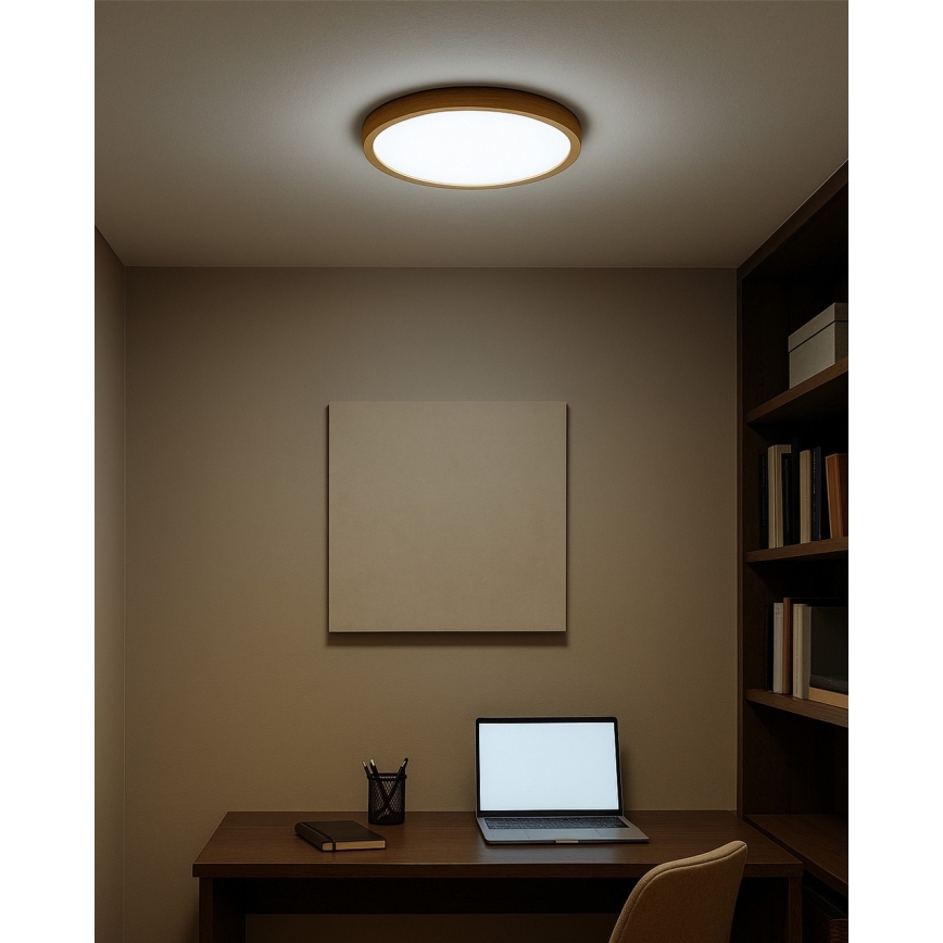 LED taklampa LED/18W/230V 3000/4000/6500K Ø 23 cm beige