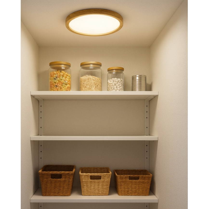 LED taklampa LED/18W/230V 3000/4000/6500K Ø 23 cm beige