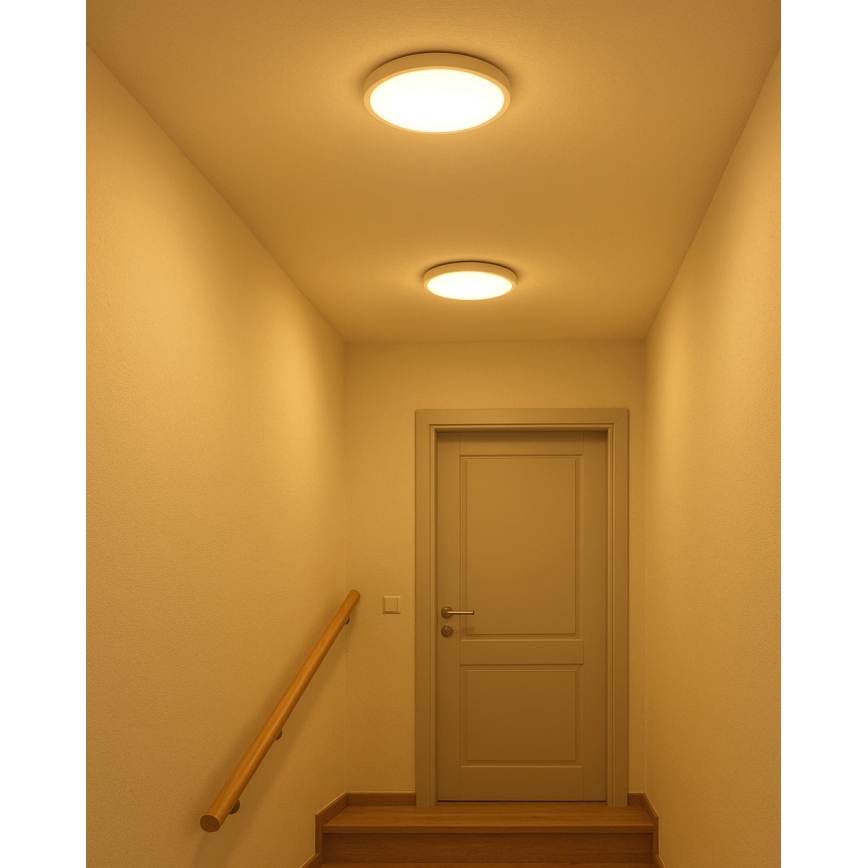 LED-taklampa LED/18W/230V 3000/4000/6500K Ø 23 cm vit