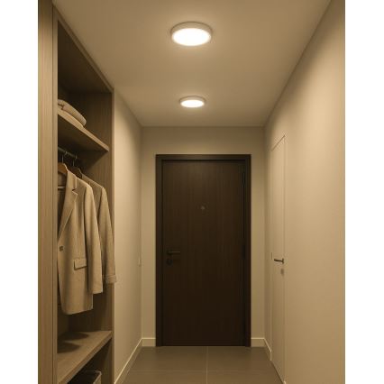 LED taklampa LED/18W/230V 4200K diameter 21 cm vit